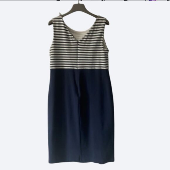 Weekend Max Mara striped navy dress size M - Picture 2 of 4